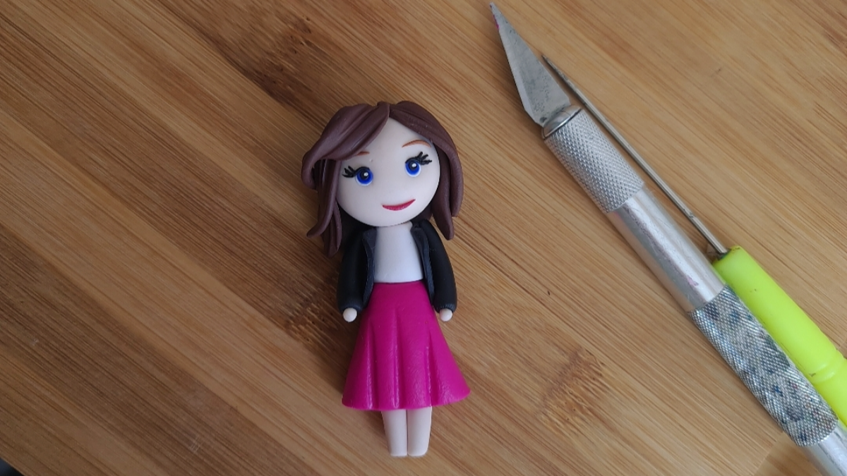 DIY polymer clay doll figurine : Step 13 DIY polymer clay doll figurine : Step 13