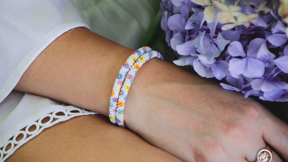 Schema Miyuki peyote weaving daisy flower bracelet Schema Miyuki peyote weaving daisy flower bracelet