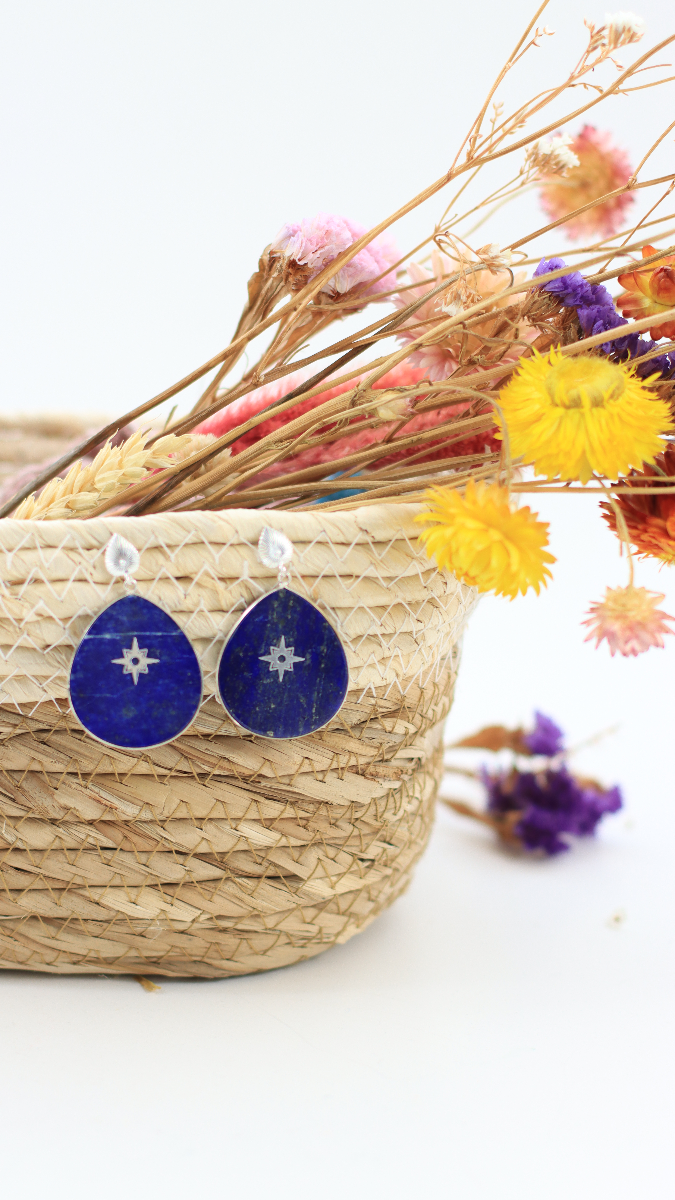 Schema Lapis Lazuli silver earrings Schema Lapis Lazuli silver earrings