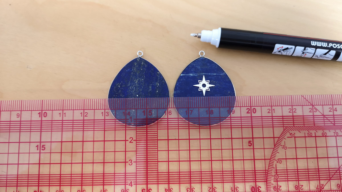 Lapis Lazuli silver earrings : Step 1 Lapis Lazuli silver earrings : Step 1
