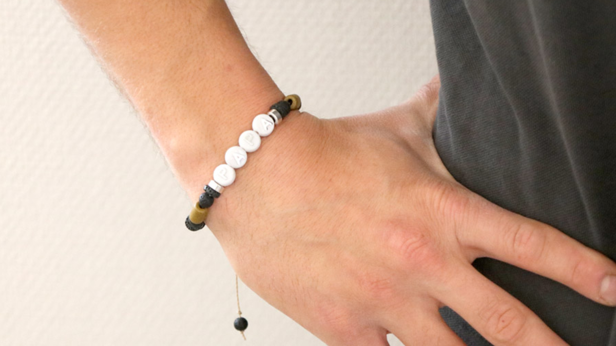 Schema Father's Day alphabet beads bracelet adjustable bow Schema Father's Day alphabet beads bracelet adjustable bow