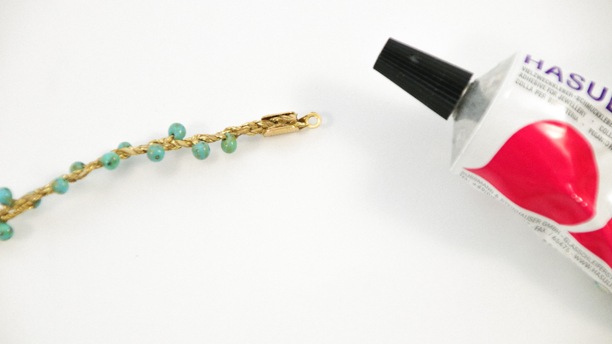 Anklet with fancy chain and Miyuki beads : Step 7