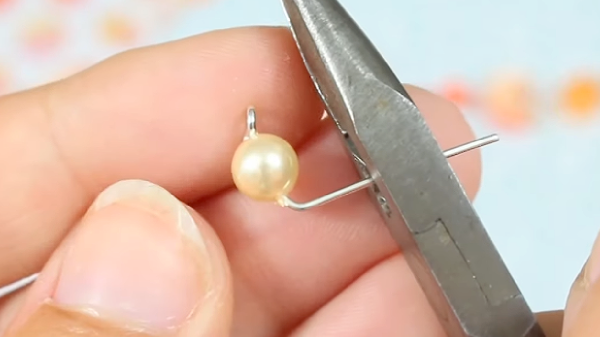 Mixed peach and bead bracelet made of polymer clay : Step 11 Mixed peach and bead bracelet made of polymer clay : Step 11