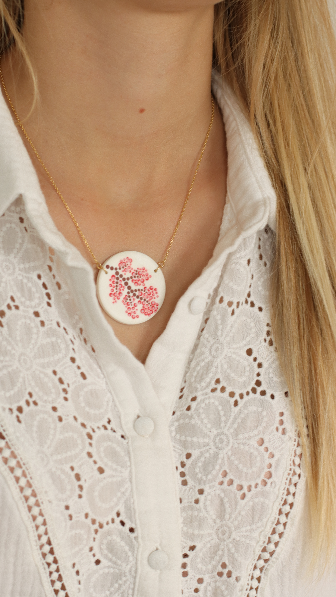 Schema  DIY Polymer clay pendant and flower design dotting tool technique