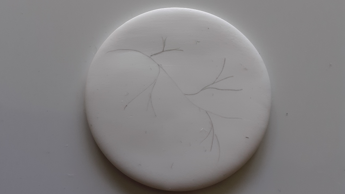 DIY Polymer clay pendant and flower design dotting tool technique : Step 3