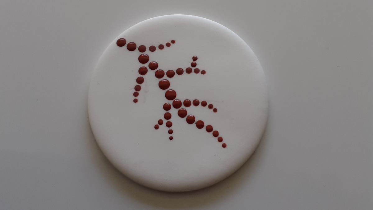 DIY Polymer clay pendant and flower design dotting tool technique : Step 6