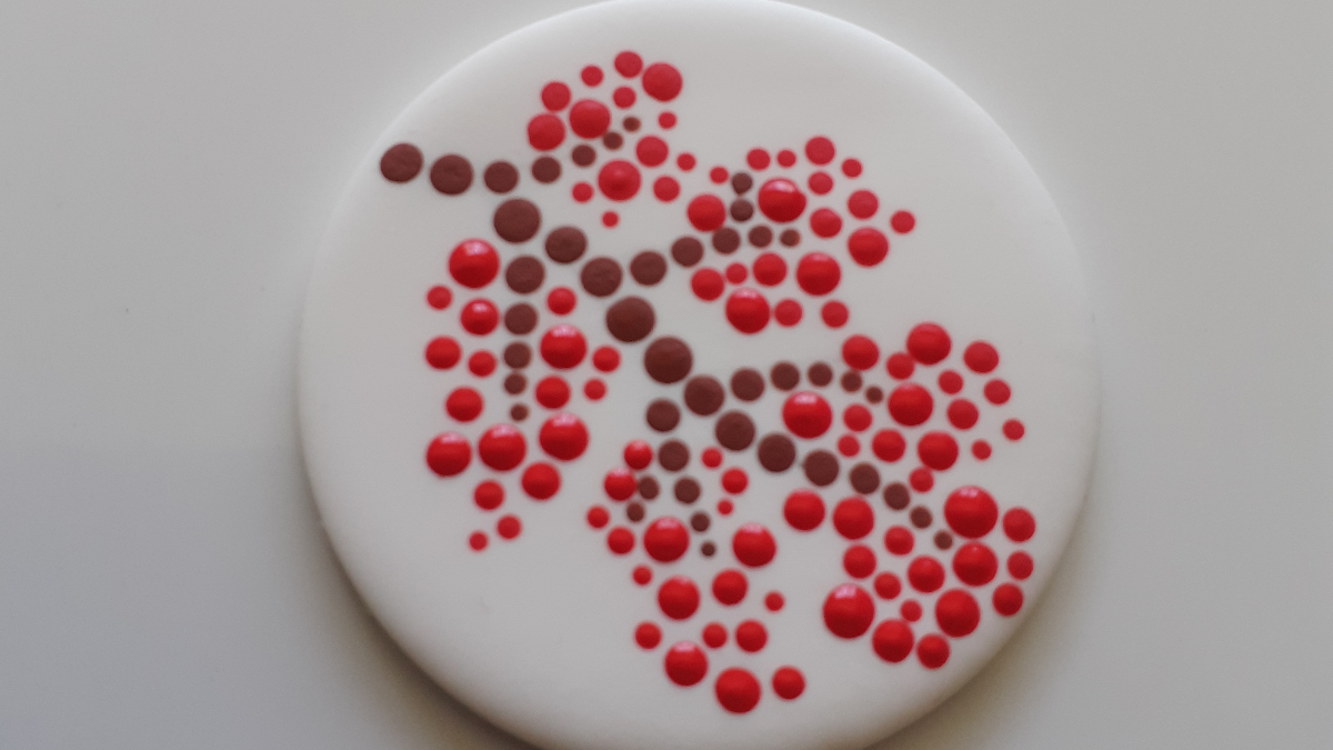 DIY Polymer clay pendant and flower design dotting tool technique : Step 10