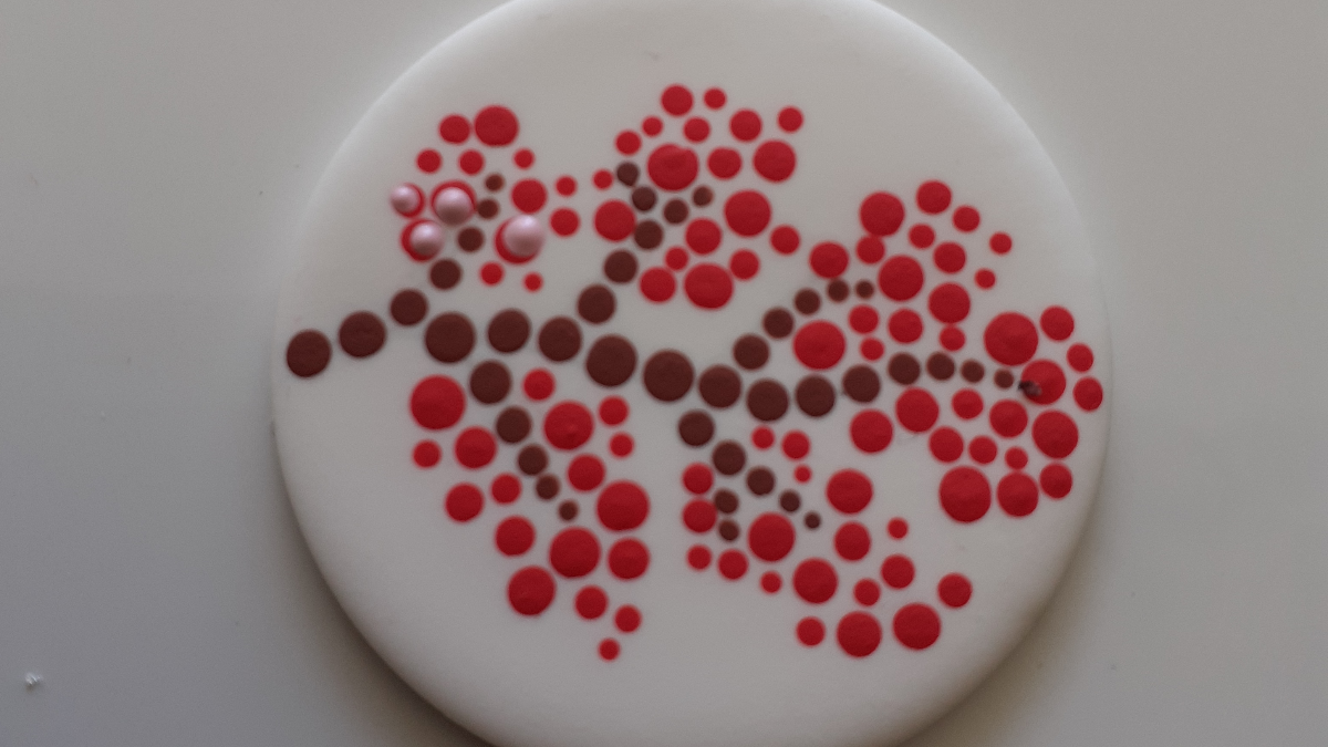 DIY Polymer clay pendant and flower design dotting tool technique : Step 11