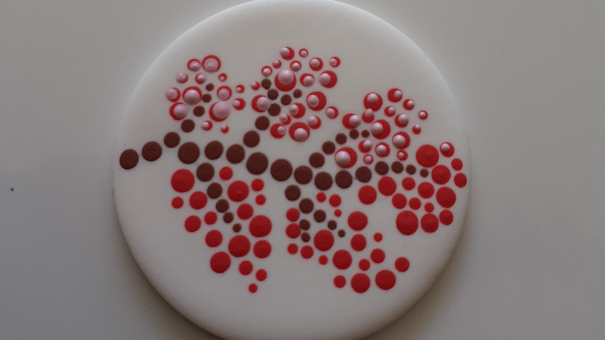 DIY Polymer clay pendant and flower design dotting tool technique : Step 12