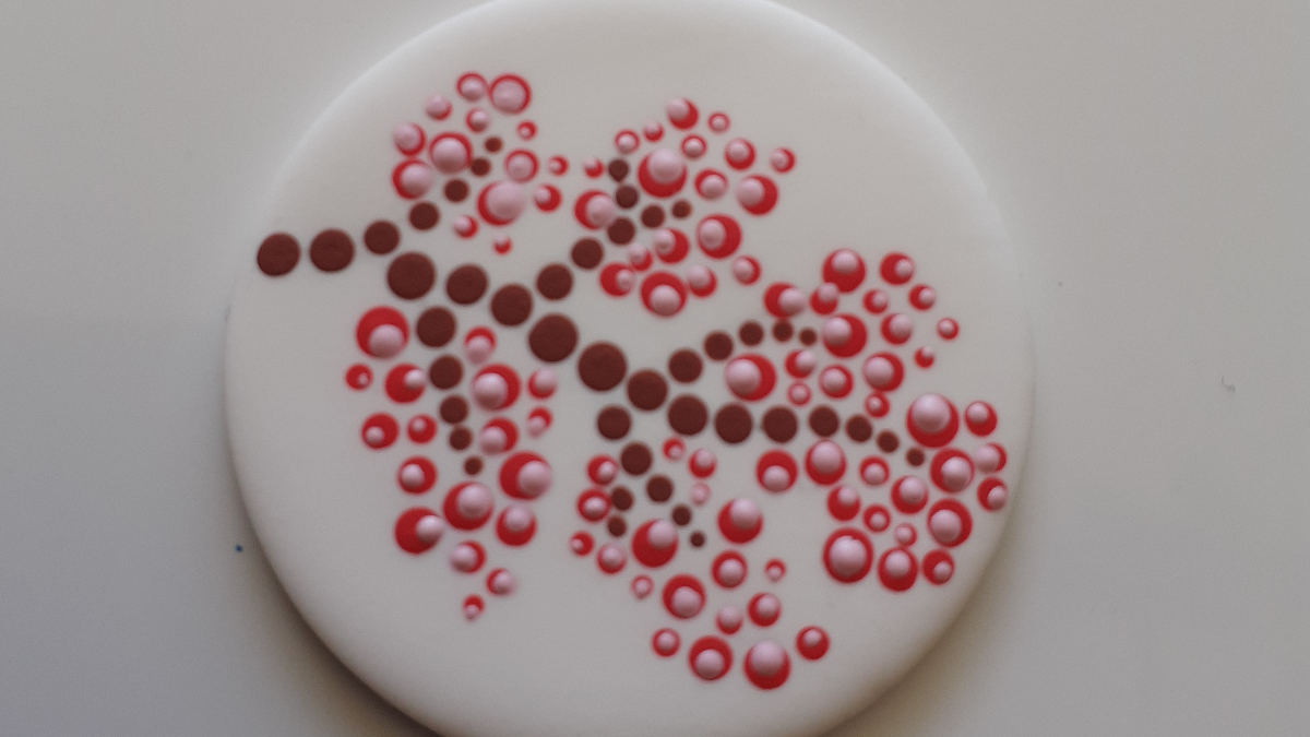 DIY Polymer clay pendant and flower design dotting tool technique : Step 13