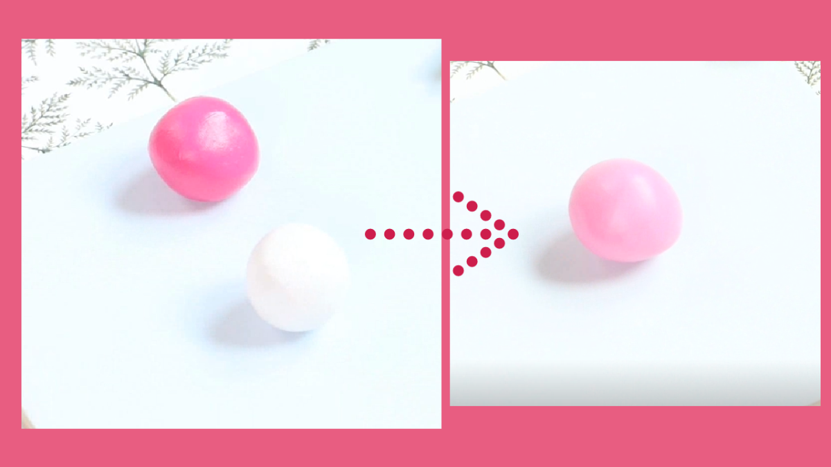 Watermelon earrings made of polymer clay : Step 1