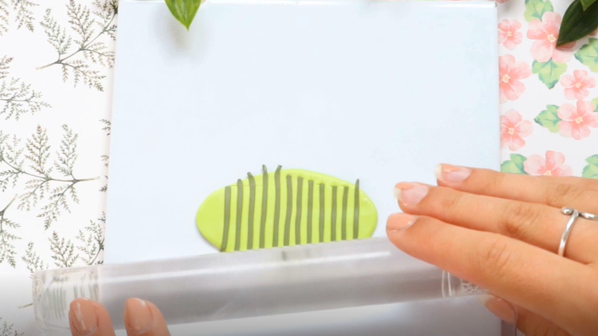 Watermelon earrings made of polymer clay : Step 6