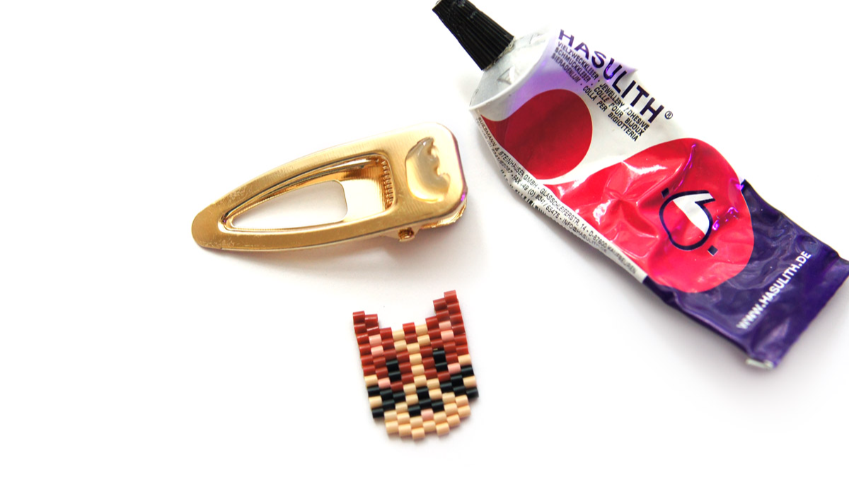 Weaving pattern Brick Stitch Child with beads Hama Mini : Step 29