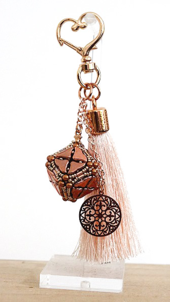 Schema  Atina glass bead key ring Helios by Puca