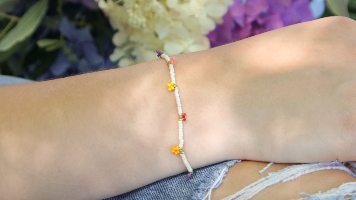 DIY Fruit Bracelet with seed beads