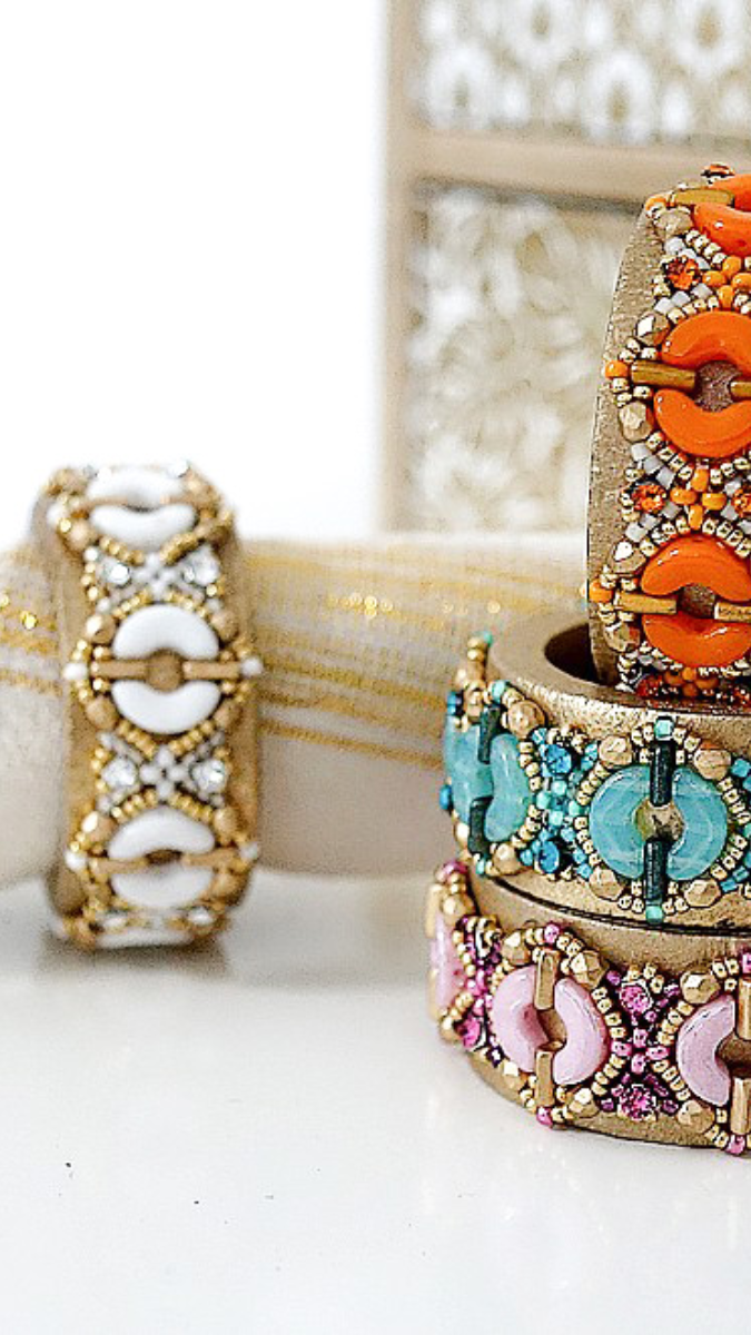 Schema DIY Bamboo napkin ring with glass beads Arcos and Piros by Puca Schema DIY Bamboo napkin ring with glass beads Arcos and Piros by Puca