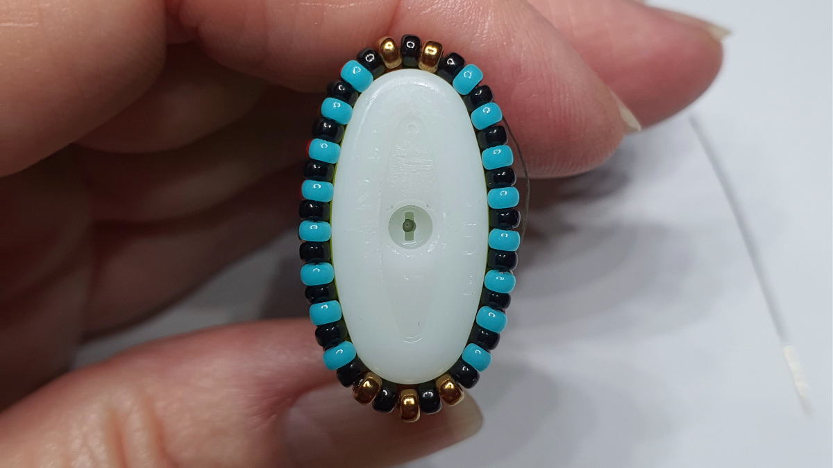 DIY Miyuki bead lighter case 11/0 with peyote technique : Step 8