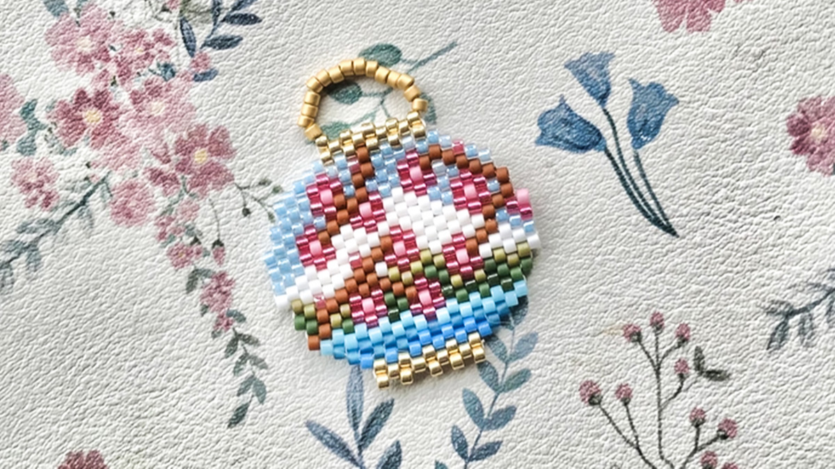 Schema  Chinese lanterns with Miyuki Delicas beads 11/0