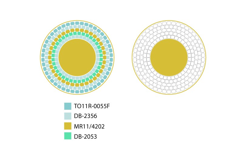 Schema  Round turquoise seed beads earrings Brick Stitch