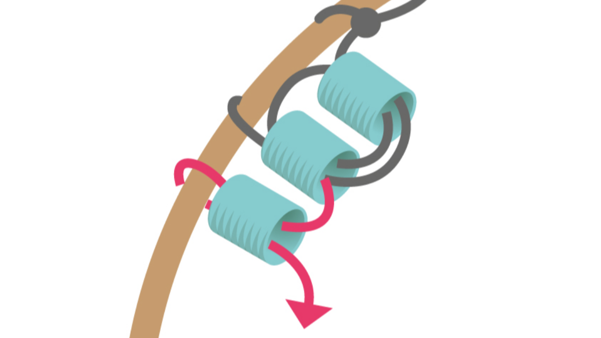 Round turquoise seed beads earrings Brick Stitch : Step 4