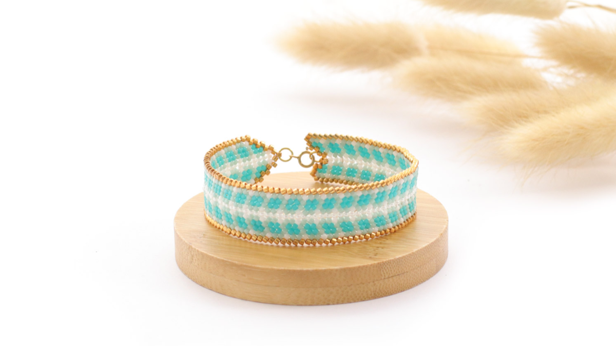 Miyuki weaving bracelet Mississippi turquoise