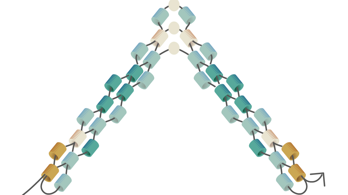 Miyuki weaving bracelet Mississippi turquoise : Step 5 Miyuki weaving bracelet Mississippi turquoise : Step 5