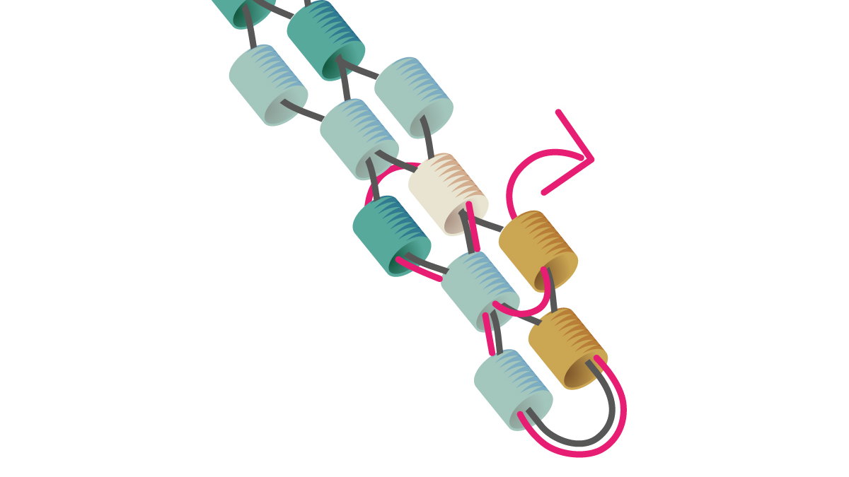 Miyuki weaving bracelet Mississippi turquoise : Step 6 Miyuki weaving bracelet Mississippi turquoise : Step 6