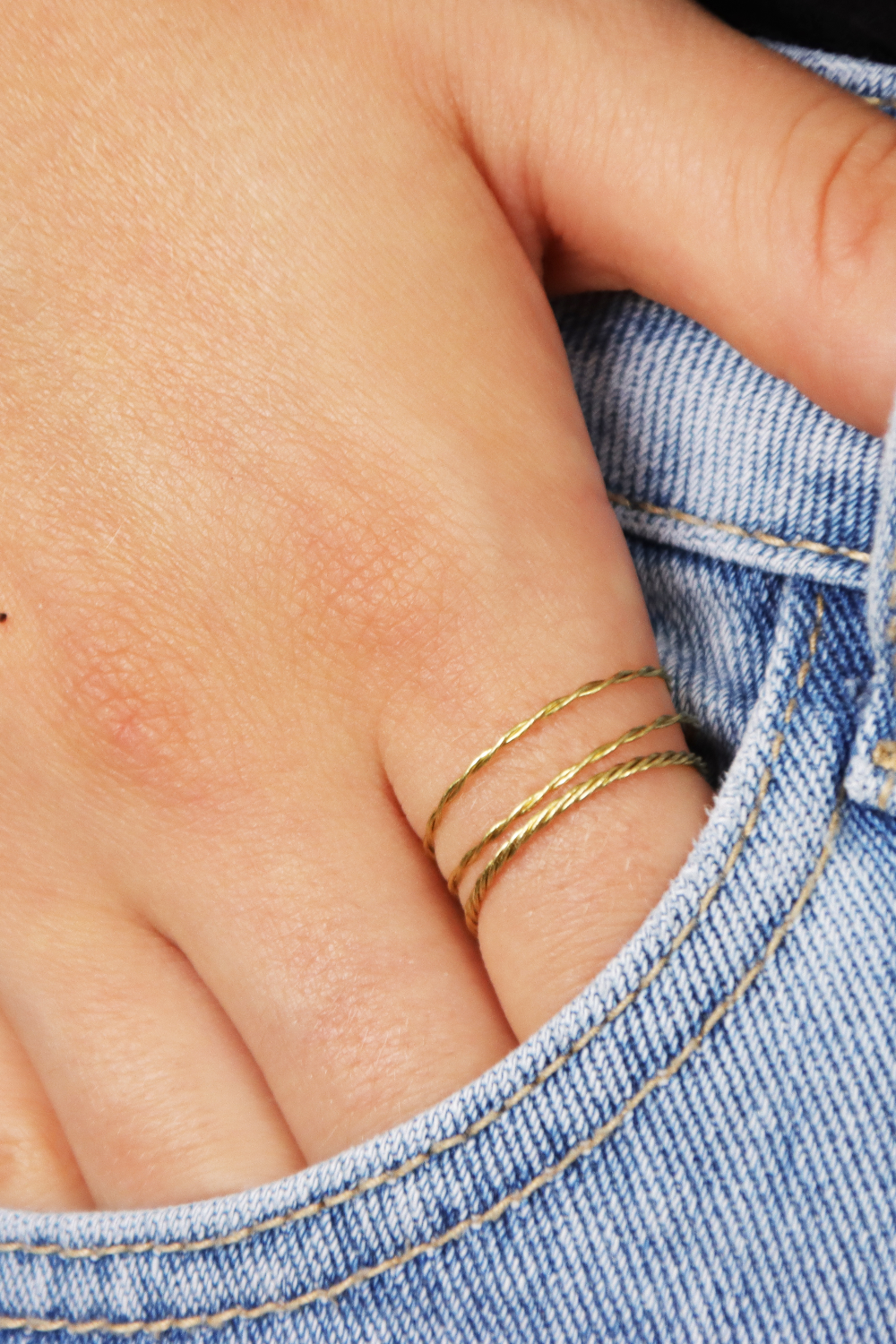 Tuto Fine twisted ring for women