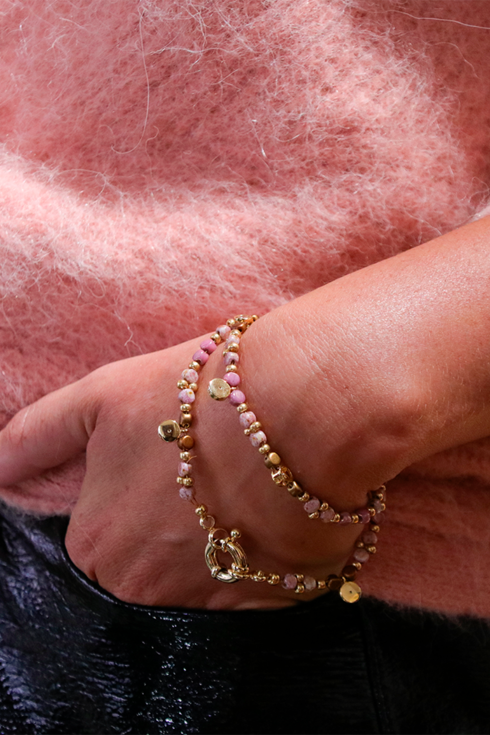 Schema  Kalos beads bracelet by Puca, Miyuki beads and zircon charms