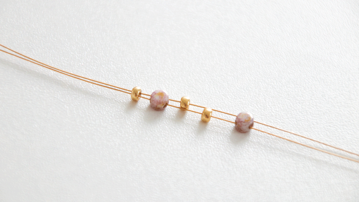 Kalos beads bracelet by Puca, Miyuki beads and zircon charms : Step 2