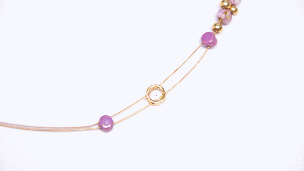 Kalos beads bracelet by Puca, Miyuki beads and zircon charms : Step 4