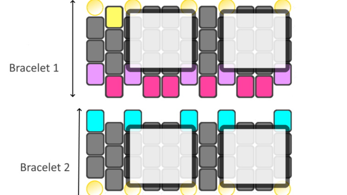 So Chic Bangle bracelet with Miyuki seed beads and Tila : Step 5