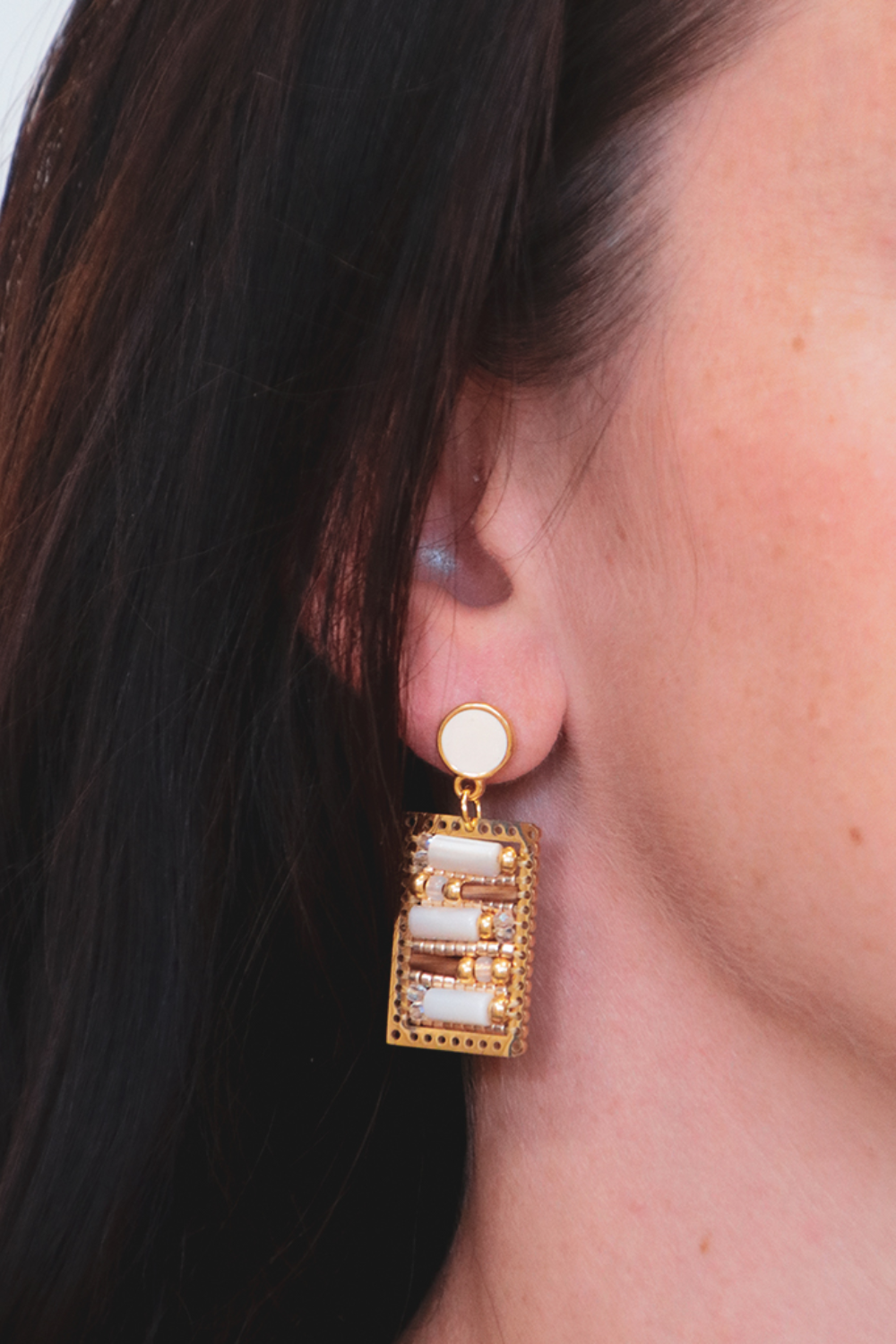 Schema Pearl weaving earrings Schema Pearl weaving earrings