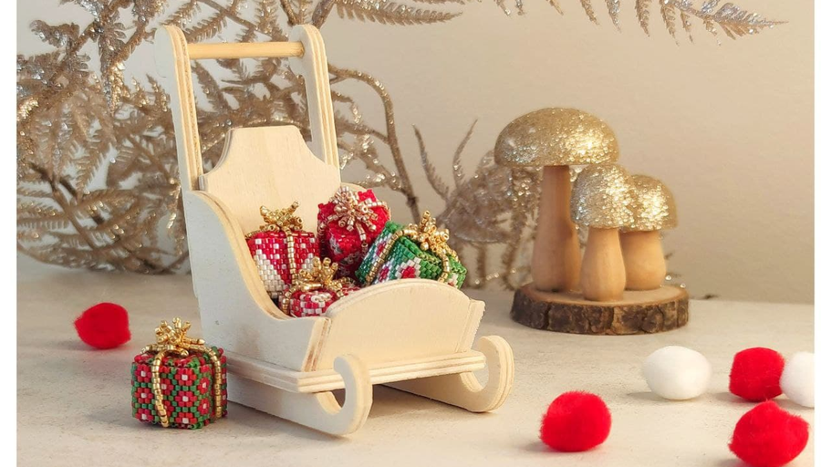 Schema  DIY Christmas gift packs with Miyuki bead weaving