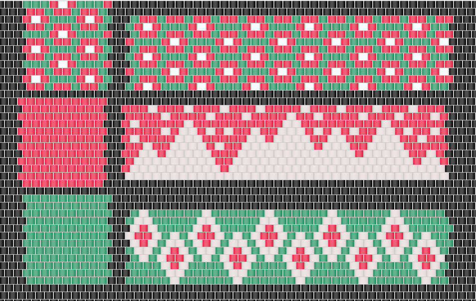 Schema  DIY Christmas gift packs with Miyuki bead weaving