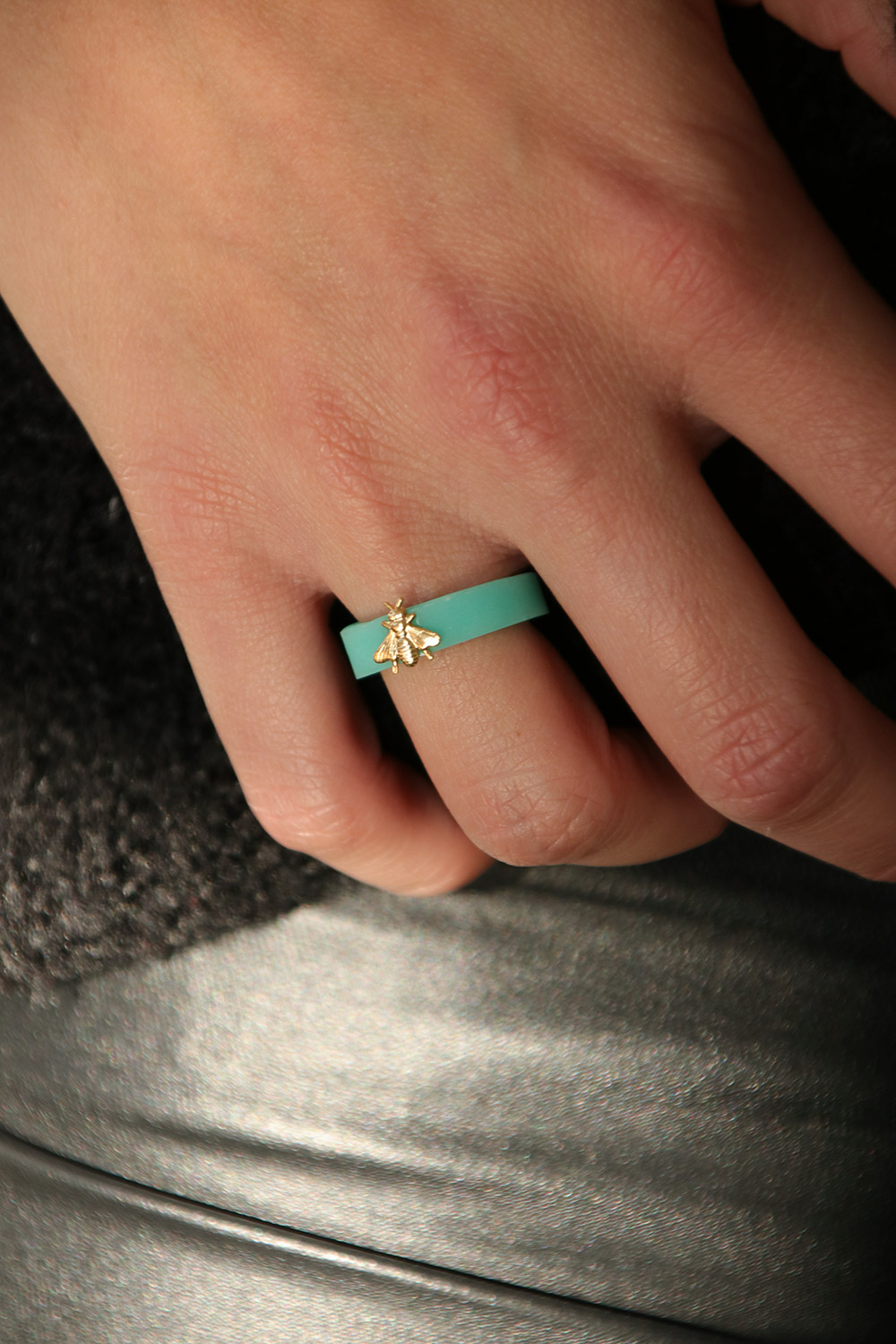 DIY UV LED resin rings frosted effect pastel colors