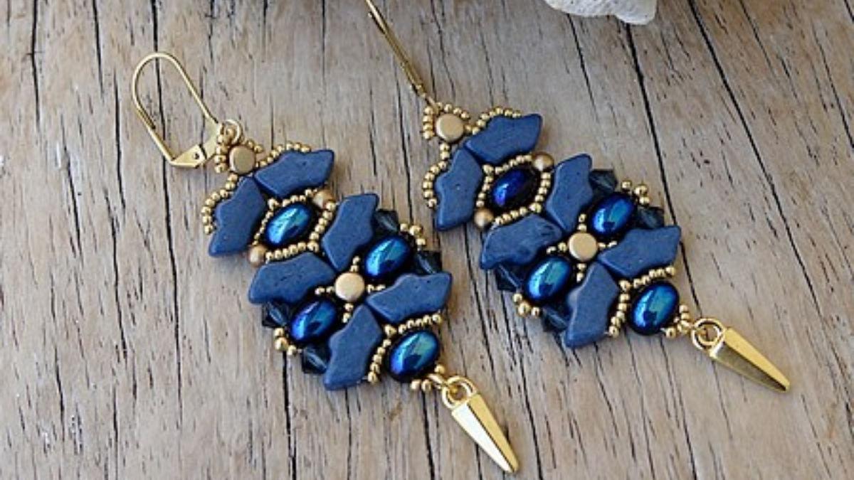 Schema  DIY Earrings with Delos, Samos and Kalos beads by Puca