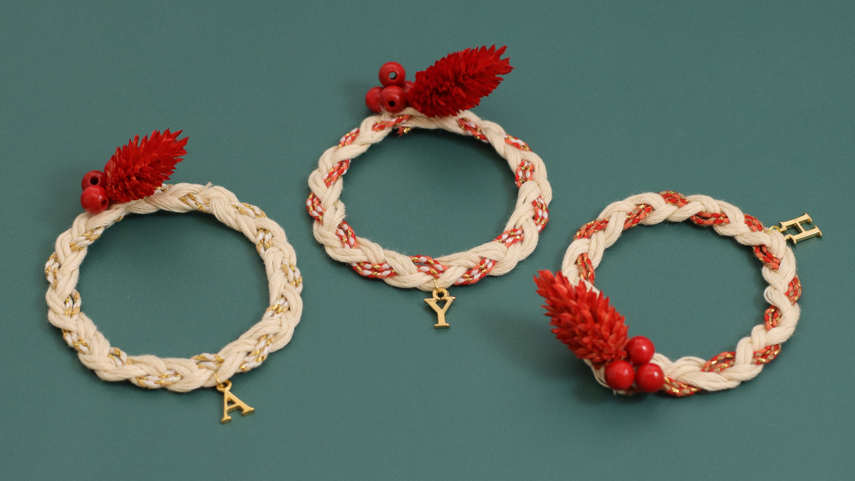 Schema  DIY Easy Deco Christmas Wreath Rope Bookmark