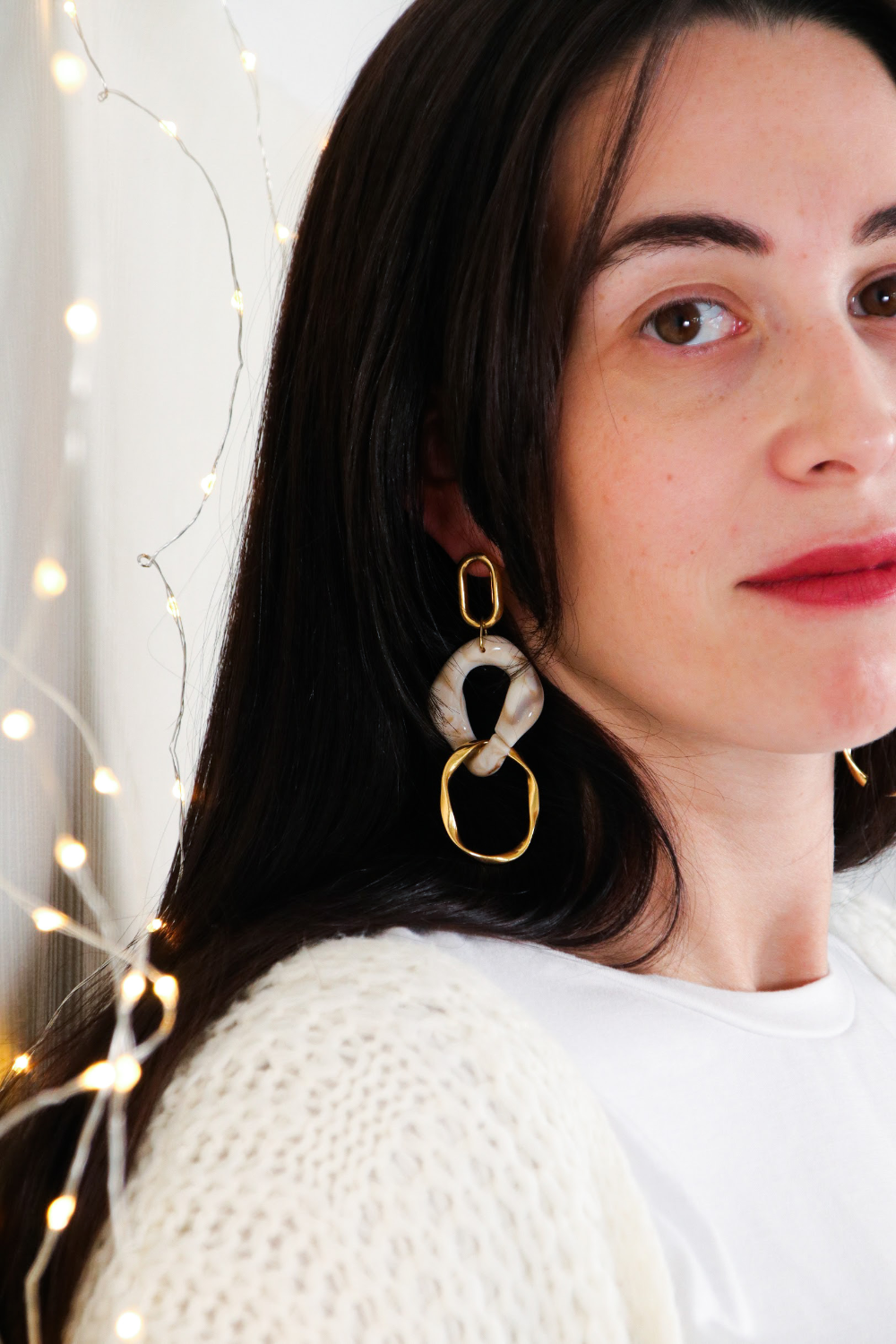 DIY Original XXL resin and acrylic earrings