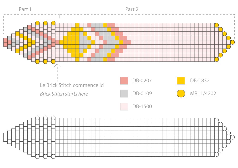 Schema  Make Her Pastel Weaving Brick Stitch Earrings with Miyuki Beads