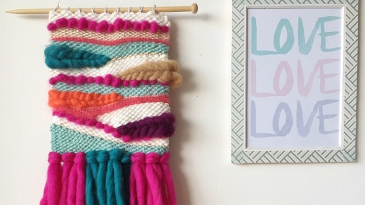 DIY Decorative wall weaving DIY Decorative wall weaving