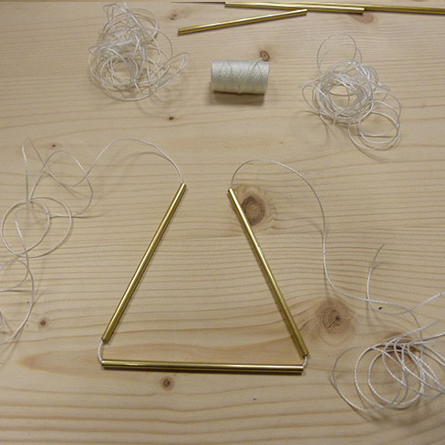 DIY Himmeli-Style Brass Tube Plant Hanger : Step 3 DIY Himmeli-Style Brass Tube Plant Hanger : Step 3
