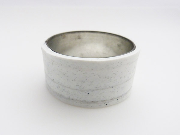 Eggshell in polymer clay imitation marble : Step 4