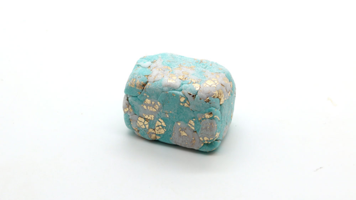 Polymer clay mandala earrings with stone effect : Step 6