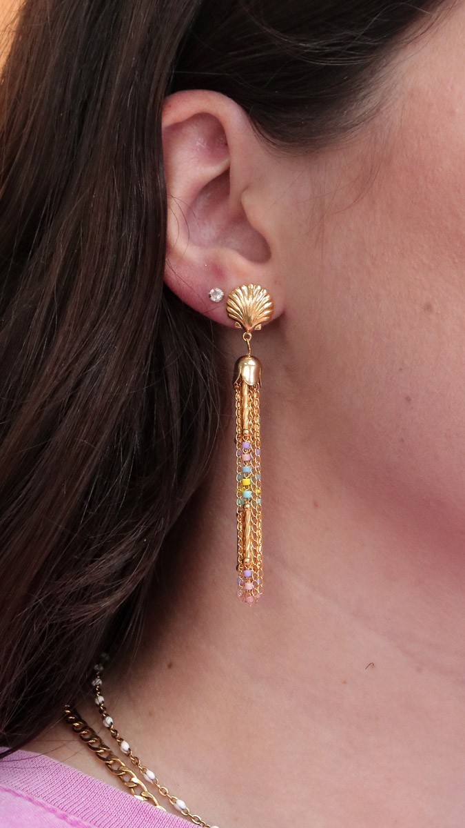 Schema  How to use a shell to make a pompom with chains?