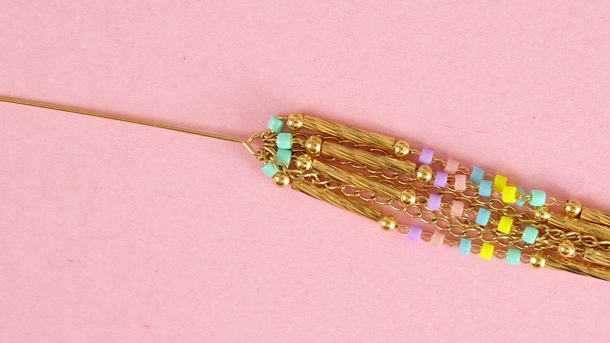 How to use a shell to make a pompom with chains? : Step 3