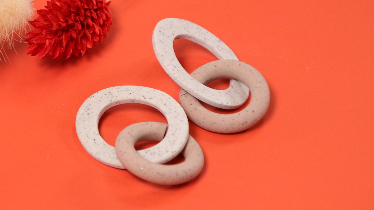 Schema Polymer clay interchangeable link earrings Schema Polymer clay interchangeable link earrings