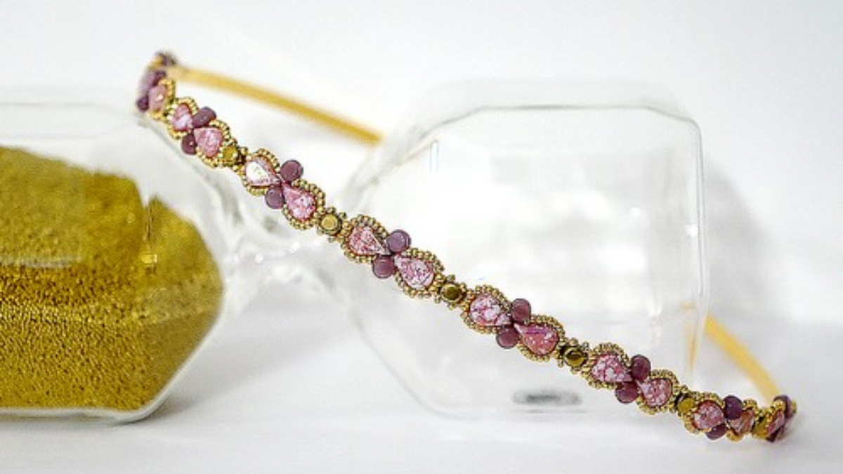 Sam" headband tutorial with Amos and Kalos beads