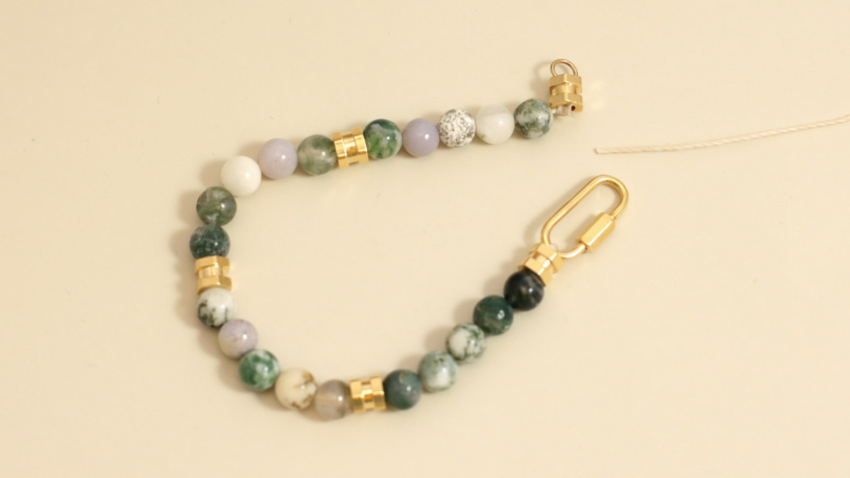 Duo of gemstones and silver 925 bracelets : Step 4