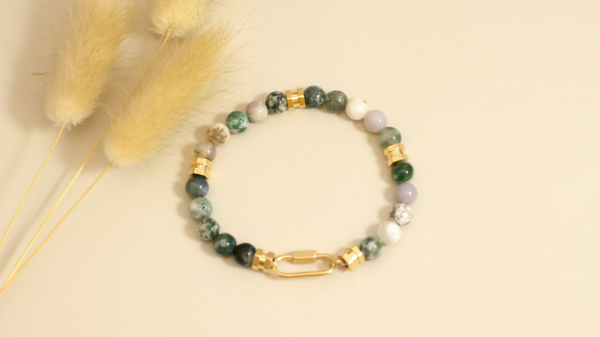 Duo of gemstones and silver 925 bracelets : Step 5
